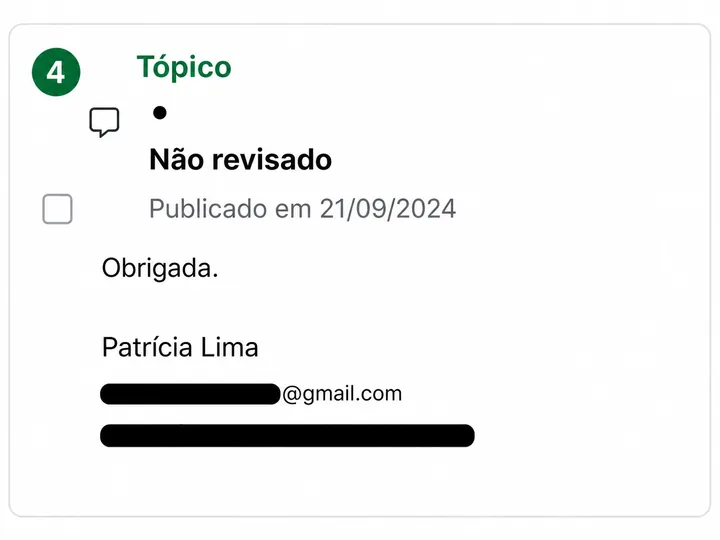 Depoimento Patrícia Lima